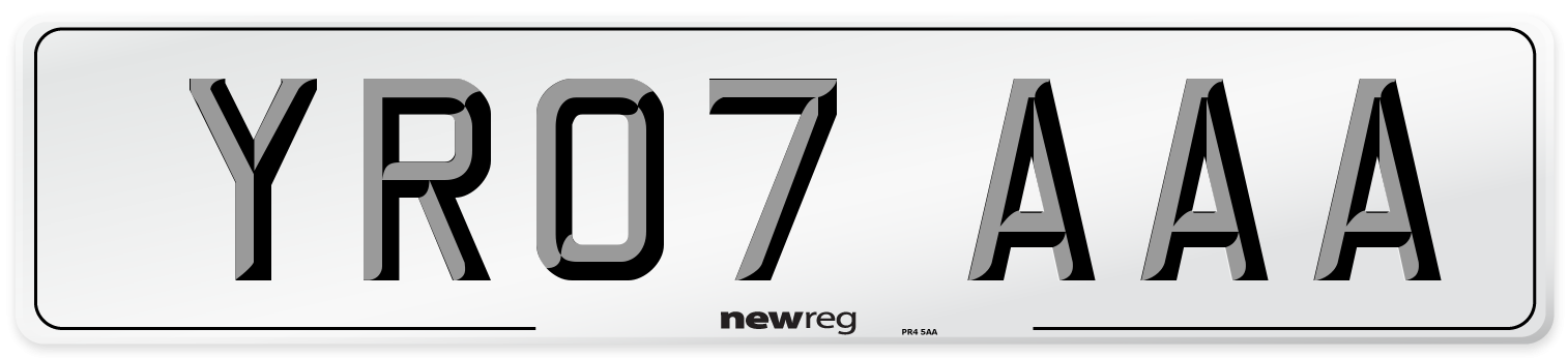 YR07 AAA Number Plate from New Reg